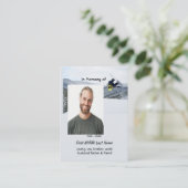 Carte D'appel Memorial Keepsake Snowboarding Winter (Debout devant)