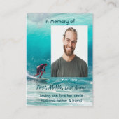 Carte D'appel Memorial Service Wave Surfer Water (Devant)