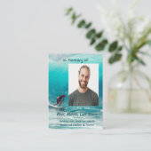 Carte D'appel Memorial Service Wave Surfer Water (Debout devant)