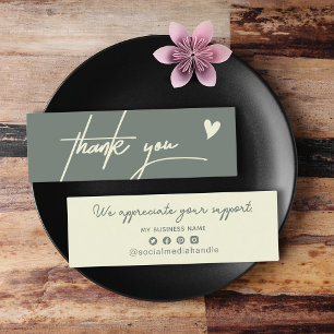 Carte D'appel Merci Chic Ash Green Pour Shopping Petite Marque