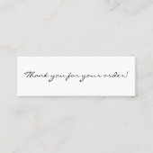 Carte D'appel Merci de script simple pour votre commande Mini (Devant)