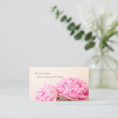 Carte D'appel Mère rose de deux pivoines (Debout devant)