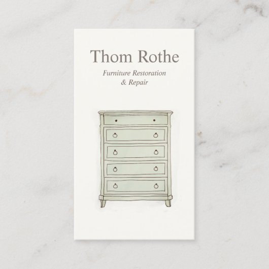 Carte D'appel Meubles Restauration, finition et réparation Cal (Devant)