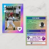 Carte D'appel Miami Baseball Trading Card - Statistiques Personn (Devant / Derrière)