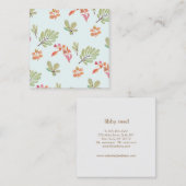 Carte d'appel mignonne Aquarelle Florale Motif mam (Devant / Derrière)