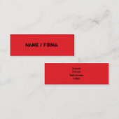 Carte D'appel Mini-cartes rouges (Devant / Derrière)