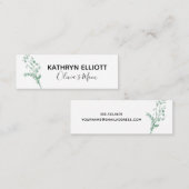 Carte d'appel Mini Date de Jeu de Mommy Botanique  (Devant / Derrière)