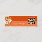 Carte d'appel mini Floral Retro Orange Groove (Dos)