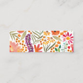 Carte d'appel mini-florale simple aquarelle (Dos)