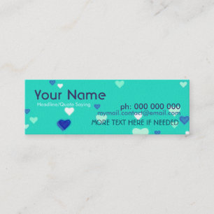 Carte D'appel Mini Love Hearts Contact Profile Card