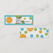 Carte D'appel Mini profil moderne maigre/télécarte de points (Devant / Derrière)