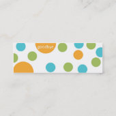 Carte D'appel Mini profil moderne maigre/télécarte de points (Dos)