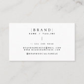 Carte D'appel Mini rose pâle ajouter nom de marque (Dos)