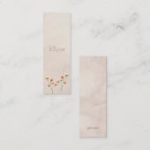 Carte D'appel Mini Signet floral en fleurs (Devant / Derrière)