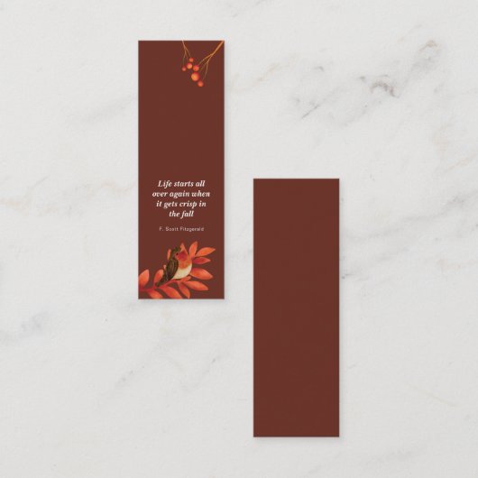 Carte D'appel Mini Signet hypnotisant d'automne (Devant / Derrière)