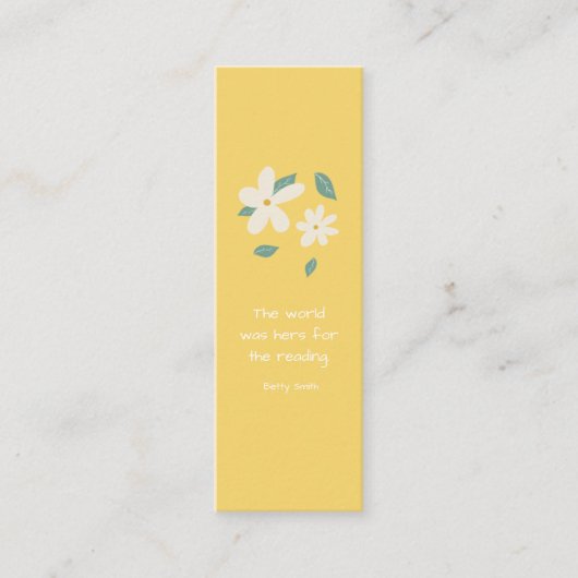 Carte D'appel Mini Signet personnalisable Sunny Daisy (Devant)