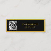 Carte D'appel Minimalist M Gold Black Script QR White (Devant)