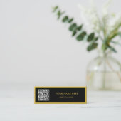 Carte D'appel Minimalist M Gold Black Script QR White (Debout devant)