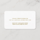 Carte D'appel Minimalist Name in Modern Font  (Dos)