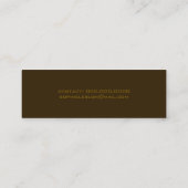 Carte D'appel Minimalist Simple Dark-Brown Professional (Dos)