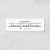 Carte D'appel Minimalist Text Design Graduation  (Devant)