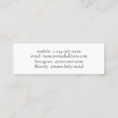 Carte D'appel Minimalist Text Design Graduation  (Dos)