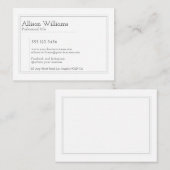 Carte D'appel Minimaliste Moderne Professionnel Simple (Devant / Derrière)