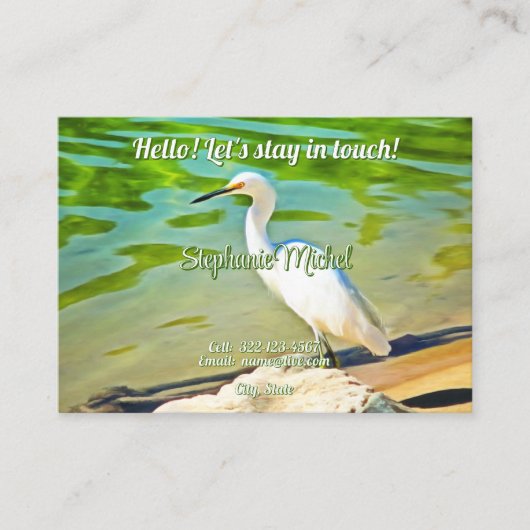 Carte D'appel Mismaloya River Crane 0335 QR Code Calling Card (Devant)