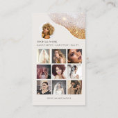 Carte D'appel Modèle Beauté Esthétique Médias sociaux Entreprise (Dos)