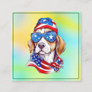 Carte D'appel Modèle éditable de chien pour le 4 juillet-66361
