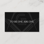 Carte D'appel Modèle Masonic Business Card | Bleu et argent (Dos)