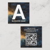 Carte D'appel Modern Abstract Geometric QR Code (Devant / Derrière)