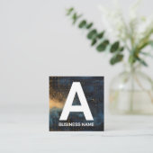 Carte D'appel Modern Abstract Geometric QR Code (Debout devant)