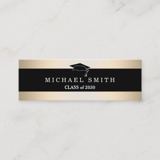 Carte D'appel Modern Elegant Graduation Name Card (Devant)