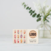Carte D'appel Modern Simple Professional Business Nail Tech Card (Debout devant)
