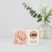 Carte D'appel Modern Simple Professional Business Nail Tech Card (Debout devant)