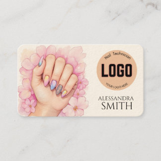 Carte D'appel Modern Simple Professional Business Nail Tech Card