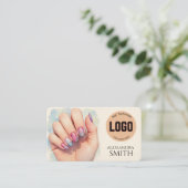 Carte D'appel Modern Simple Professional Business Nail Tech Card (Debout devant)