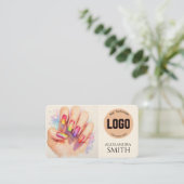 Carte D'appel Modern Simple Professional Business Nail Tech Card (Debout devant)