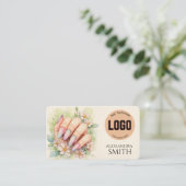 Carte D'appel Modern Simple Professional Business Nail Tech Card (Debout devant)