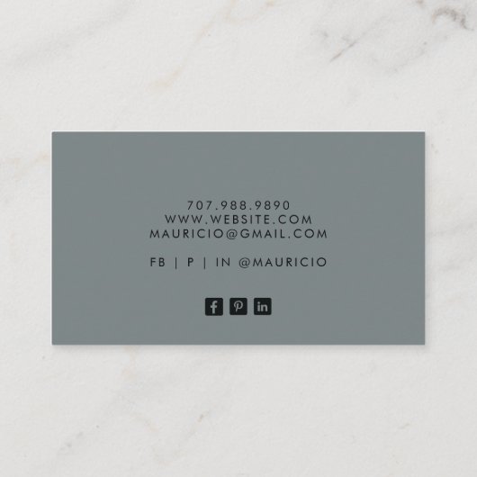 Carte d'appel moderne (Dos)