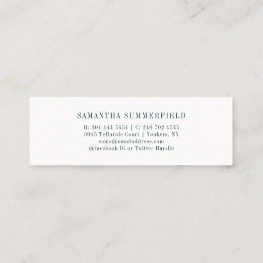 Carte D'appel Moderne Graduation 2025 Nom Script Moderne (Dos)