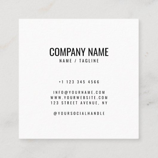 Carte D'appel Moderne monogramme tendance or élégant (Dos)