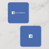 Carte D'appel Moderne tendance Facebook social media logo simple (Devant / Derrière)