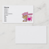 Carte D'appel monde le plus doux maman teddy ours design (Devant / Derrière)