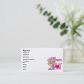 Carte D'appel monde le plus doux maman teddy ours design (Debout devant)