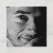 Carte d'appel Monogram Initial Modern Mens (Dos)