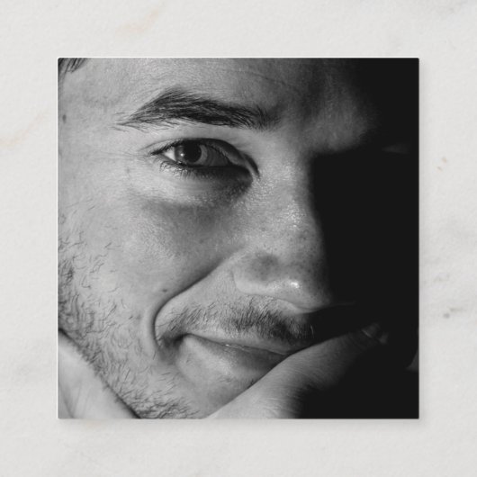 Carte d'appel Monogram Initial Modern Mens (Dos)