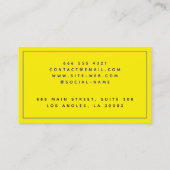 Carte D'appel Monogramme bleu et or de la marine classique (Dos)