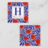 Carte d'appel Monogramme, Cartes de fermeture Mono (Devant / Derrière)